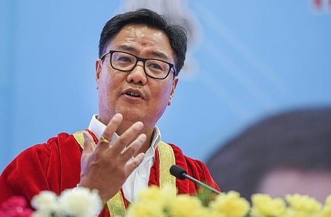 A file photo of former Union Minister of Law and Justice, Kiren Rijiju, used for representational purpose only. (Photo | PTI)