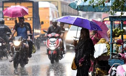 Instant showers brought respite to Chennaites on Monday morning (Express | P Jawahar)