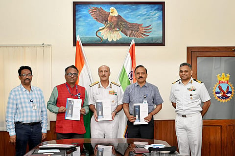 The recovery operations are being led by the Indian Navy in coordination with other Government agencies. (Photo | Indian Navy)