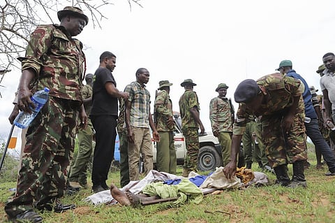 FILE: An exhumed body of a victim of a religious cult is laid out in southern Kenya Sunday, April 23, 2023. (Photo | AP)