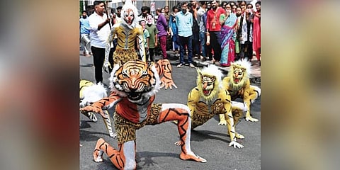 Not just the political parties, theatre groups are also coming together – without associating with any political party – to create awareness about the right to vote. (Photo | Shashidhar Byrappa)