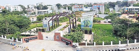 After inauguration of the newly restored Thiru Vi Ka Park in Shenoy Nagar by the metro rail. (Express)