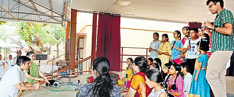 Carnatic compositions with an acapella twist