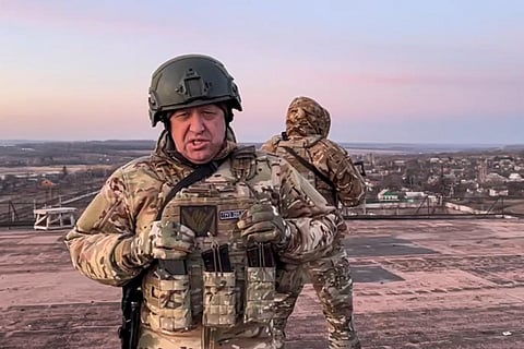 n this handout photo taken from video released by Prigozhin Press Service on Friday, March 3, 2023, Yevgeny Prigozhin, the owner of the Wagner Group military company, is seen. (Photo | AP)