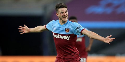 West Ham United's Declan Rice. (Photo | AP)