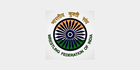 The logo of Wrestling Federation of India, used for representative purposes only. (Photo | Twitter)
