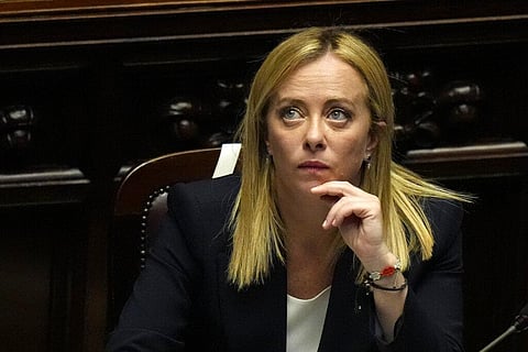 FILE - Italian Premier Giorgia Meloni at the Parliament's Chamber of Deputies, Oct. 25, 2022. (Photo | AP)