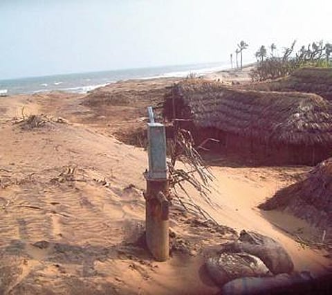 File photo of a seaside village under Satabhaya panchayat | Express