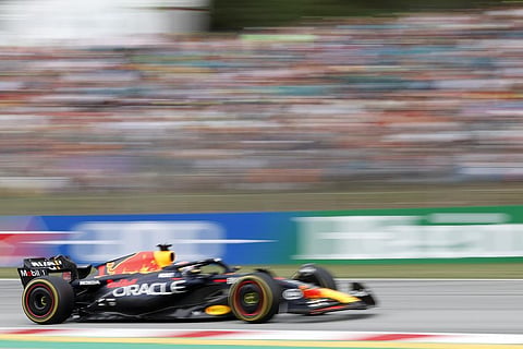 Red Bull driver Max Verstappen of the Netherlands steers his car during the Spanish Formula One Grand Prix at the Barcelona Catalunya racetrack in Montmelo, Spain, Sunday, June 4, 2023. (Photo | AP)