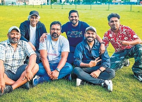 From left: Harinarayanan Rajeev, Nideep Varghese, Sinu Raghavan, Kurian Onnunny Samuel, Binku Mathews and Joseph Tom Neriamparambil