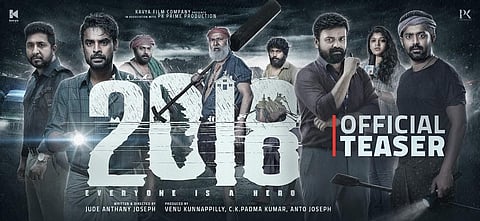 Teaser poster of Jude Anthany Joseph's survival thriller film, '2018' (Photo | YouTube)