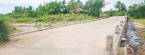The causeway across Marudaiyaru river between Gudalur and Zamin Peraiyur villages in Perambalur | Express