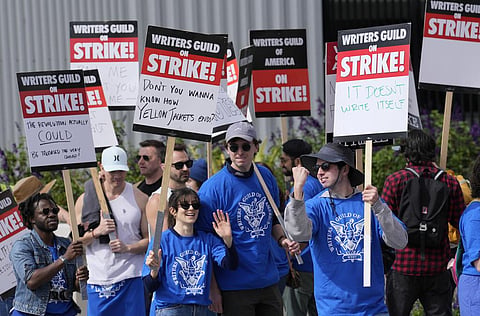 Striking writers.( File Photo | AP)