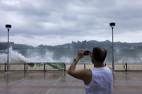 Schools and the stock market were closed in Hong Kong on Monday, July 17, 2023, as Typhoon Talim swept south of the city. (Photo | AP)