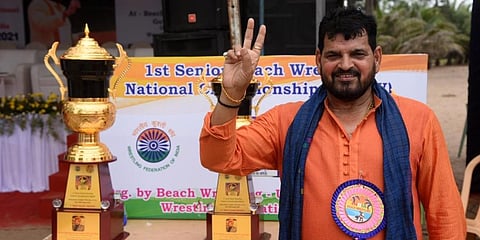 Outgoing WFI president Brij Bhushan Sharan Singh. (Photo | R Satish Babu, EPS)