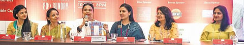 This exhibition is also a platform for women entrepreneurs to showcase their work across categories like jewellery, fashion, social enterprise and more. (Photo | Express)