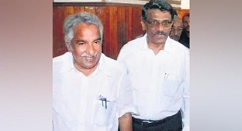 Former Chief Minister Oommen Chandy and Dr G Vijayaraghavan . (Photo | Express)