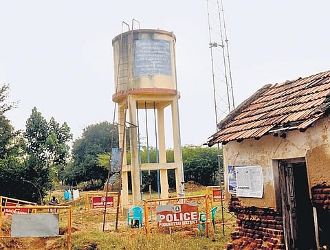 Vengaivayal tank in which human excreta was found mixed with water (File photo | Express)
