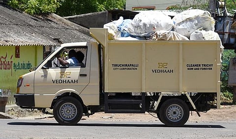 Sanitation workers undertaking garbage collection in Tiruchy | Express
