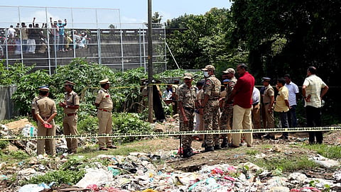 The place behind Aluva market where the body of the five-year-old was found among a heap of waste . (Photo | T P Sooraj)