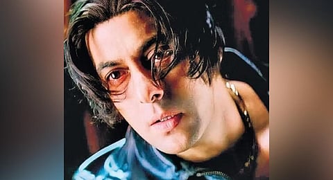  Actor Salman Khan sporting long hair in the movie Tere Naam 