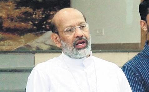 Thamarassery Bishop Remigiose Inchananiyil speaking at a press conference. (File Photo)