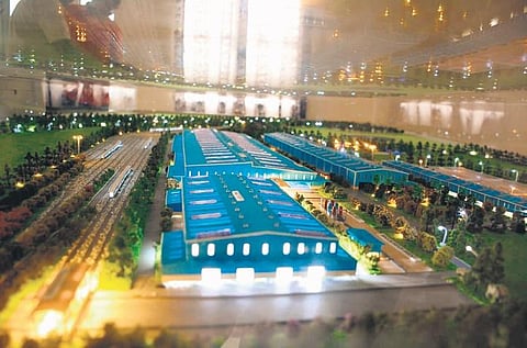 A close up of the model of the railway wagon manufacturing unit in Kazipet | Vinay Madapu