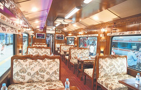 Union railways minister inspects tourist train, says it will begin service in a few months
