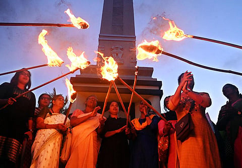 For representational purpose. Rallies and protests in the state of Manipur (File photo | PTI))