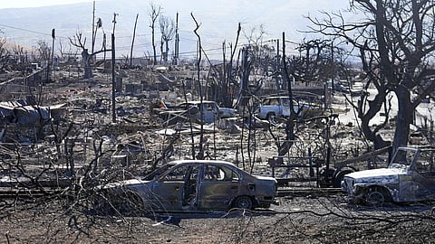 Hawaii officials urge tourists to avoid traveling to Maui as many hotels prepare to house evacuees on the island where a wildfire demolished a historic town and killed dozens. (Photo | AP)