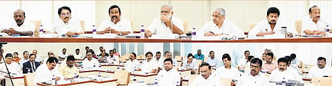 The third review session of District Development Coordination and Monitoring Committee in progress | Express