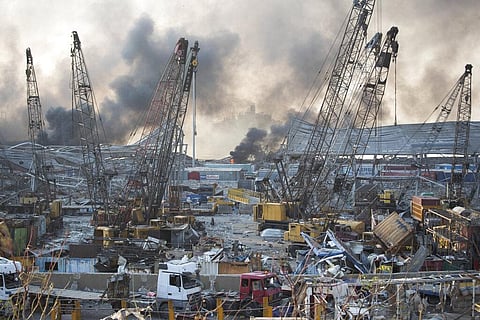 Aftermath of a massive explosion is seen in in Beirut, Lebanon. (File Photo | AP)