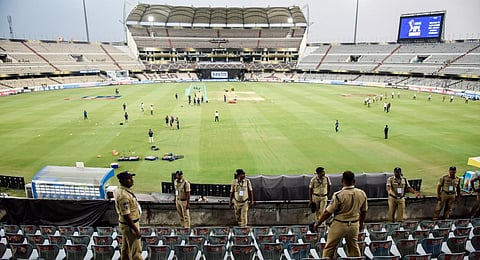 FILE - The Rajiv Gandhi international cricket stadium in Hyderabad, will be one of the venues in the upcoming 2023 ICC Men's ODI World Cup this year. (Photo |Â Vinay Madapu, EPS)