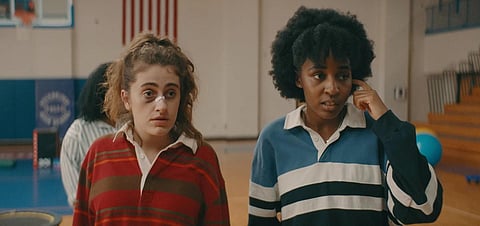 Ayo Edebiri, right, and Rachel Sennott in a scene from 'Bottoms.' (Photo | AP)
