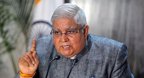 FILE - Rajya Sabha Chairman and India's Vice President Jagdeep Dhankhar. (Photo | PTI)