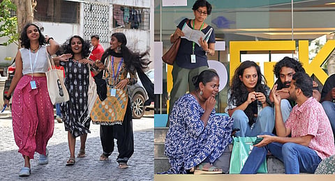 Delegates of IDSFFK at Kairali-Sree-Nila theatre complex in Thiruvananthapuram.