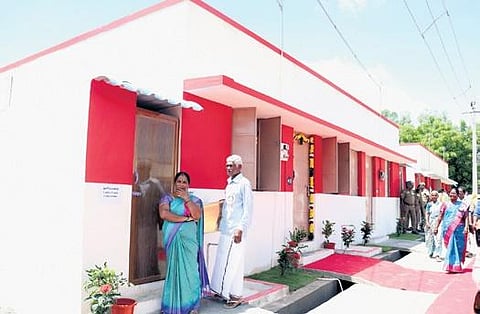 Stalin handed over keys to 220 houses to refugees within the camp. (Photo | Express)