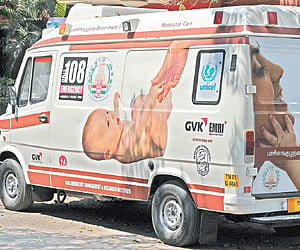 A neonatal ambulance stationed at the Children’s Hospital. (EPS)