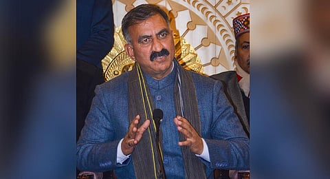 Himachal Pradesh Chief Minister Sukhvinder Singh Sukhu (PTI)