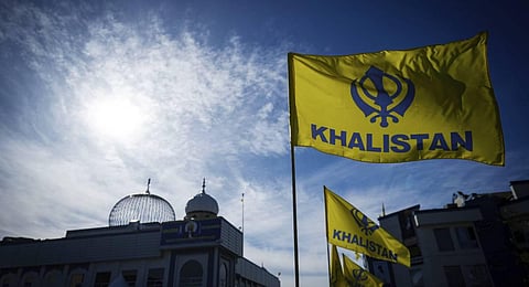 Khalistan flag. (Photo | AP)