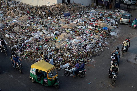 Garbage dumped on a road in East Delhi. (File Photo)