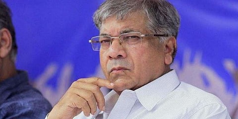 FILE - BR Ambedkar's grandson and Vanchit Bahujan Aaghadi national president Prakash Ambedkar. (Photo | PTI)