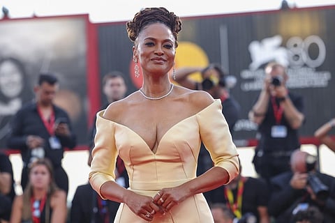 Director Ava DuVernay poses for photographers upon arrival for the premiere of the film 'Origin' during the 80th edition of the Venice Film Festival in Venice, Italy. (Photo | AP)