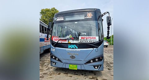 Feeder service from Kalamassery metro station to the Kakkanad water metro terminal.