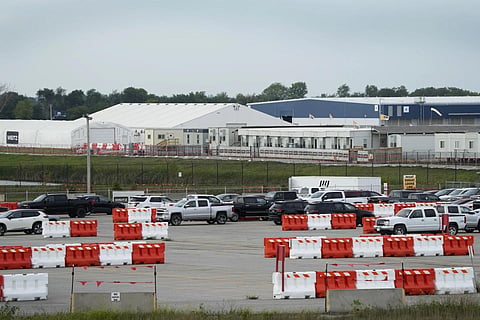 A Microsoft data center is seen near Interstate 35, Sept 5, 2023. (Photo | AP)