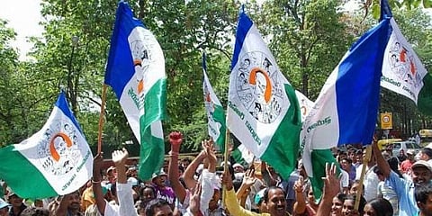 YSRC (YSR Congress) flags | PTI