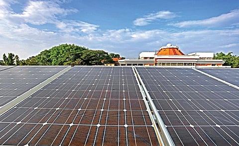Solar panels installed at Anert head office in Thiruvananthapuram