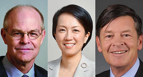 Dr William F Vendley, Rev Kosho Niwano and Luke Anthony Donnellan. (Photo | Express)