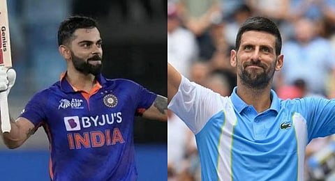 Virat Kohli and Novak Djokovic. (File photo)