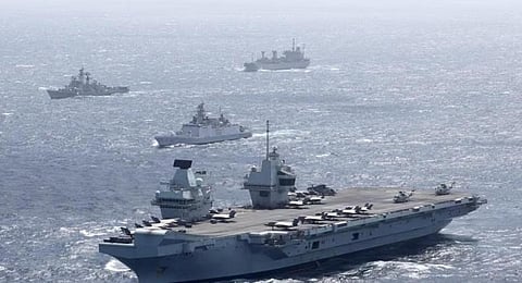 Aircraft carrier HMS Queen Elizabeth used for representational purpose. (Photo | Indian Navy)